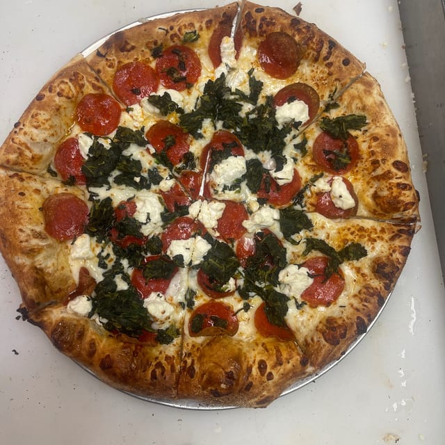 White Pepperoni Pizza.