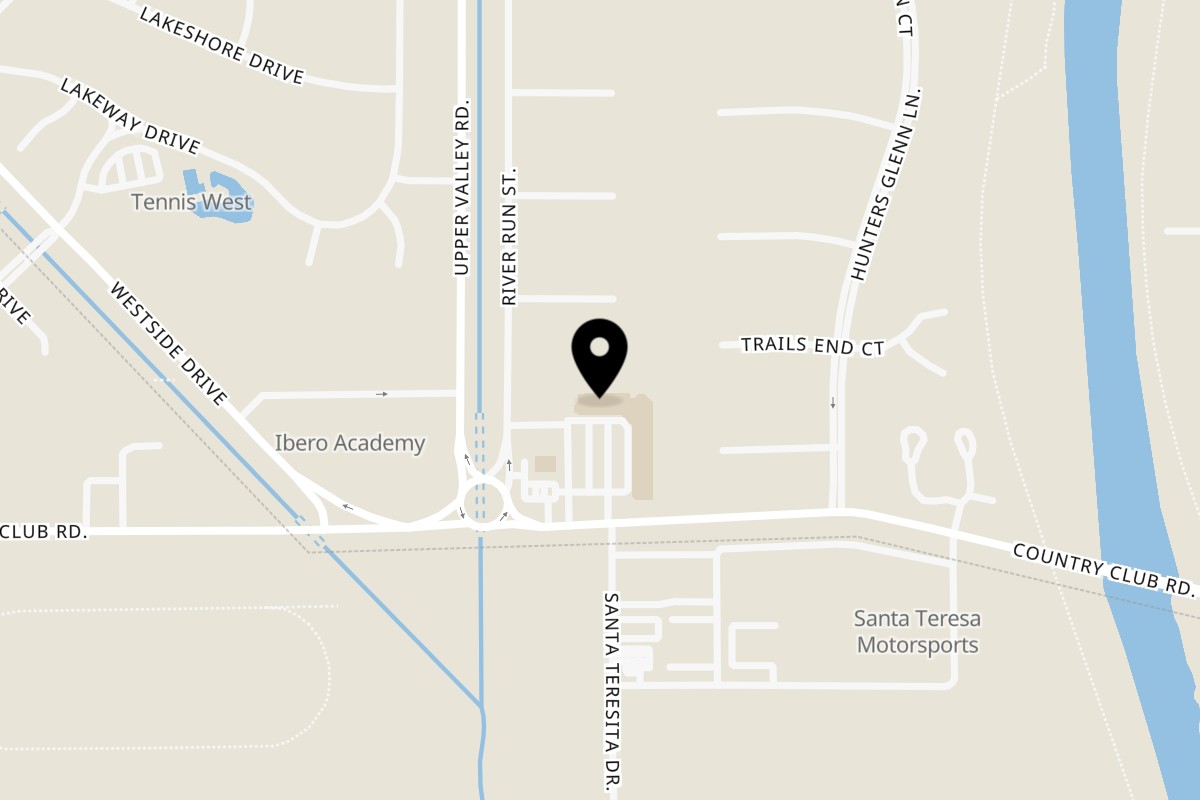 Map showing the location of Nick's Pizza on 1071 Country Club Rd # C in El Paso